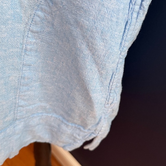 Lands’ End Linen Blend Pullover Blouse – Light Blue Size M. Very good condition - Picture 5 of 7